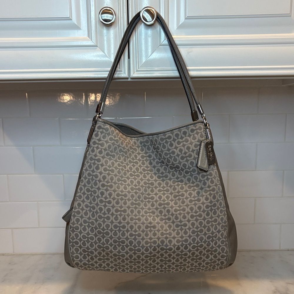 Coach Bag Purse Handbag Pocketbook Phoebe Madison OpArt NeedlePoint Shoulder Bag